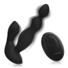 BLACK&SILVER - CORA – szilikon anális plug távirányítóval