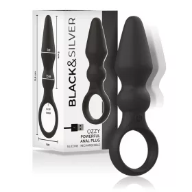 BLACK&SILVER - erőteljes szilikon anális kúp