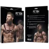 Fetish – férfi eco-bőr mellkaspánt fekete/p vörös