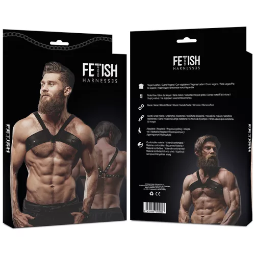 Fetish Submissive - Férfi öko-bőr mellkaspánt
