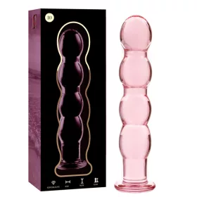   Ibiza Nebula 10 – prémium üveg dildó, rózsaszín, 16,5 cm