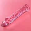 Ibiza Nebula 12 – prémium üveg dildó, rózsaszín, 17 cm