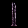 Ibiza Nebula 12 – prémium üveg dildó, rózsaszín, 17 cm