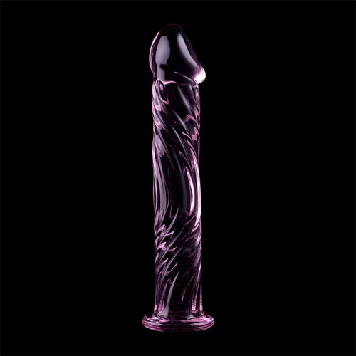 Ibiza Nebula 12 – prémium üveg dildó, rózsaszín, 17 cm