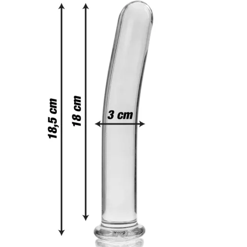 Ibiza Nebula Series - 18,5 cm üveg dildó eleganciával