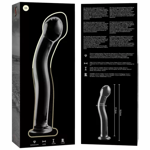 Ibiza Nebula Series – prémium boroszilikát üveg dildó 18,5 cm