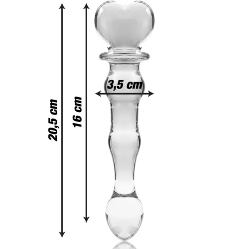 Ibiza Nebula Series - elegáns boroszilikát üveg dildo 20,5 cm