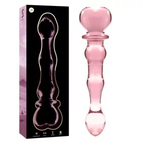   IBIZA Nebula – boroszilikát üveg dildo, 20,5 cm rózsaszín