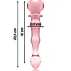IBIZA Nebula – boroszilikát üveg dildo, 20,5 cm rózsaszín