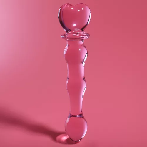 IBIZA Nebula – boroszilikát üveg dildo, 20,5 cm rózsaszín
