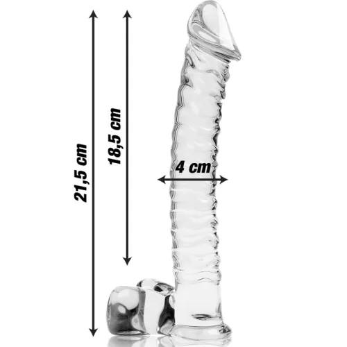 Ibiza Nebula 23 - prémium boroszilikát üveg dildó 21,5 cm