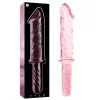 Ibiza Nebula 24 - üveg dildó, érzéki pink 28,5 cm