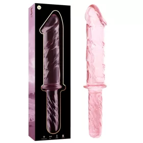 Ibiza Nebula 24 - üveg dildó, érzéki pink 28,5 cm