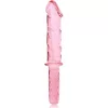Ibiza Nebula 24 - üveg dildó, érzéki pink 28,5 cm