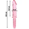 Ibiza Nebula 24 - üveg dildó, érzéki pink 28,5 cm