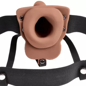   Fetish Fantasy - állítható harness 15 cm-es vibráló pénisszel