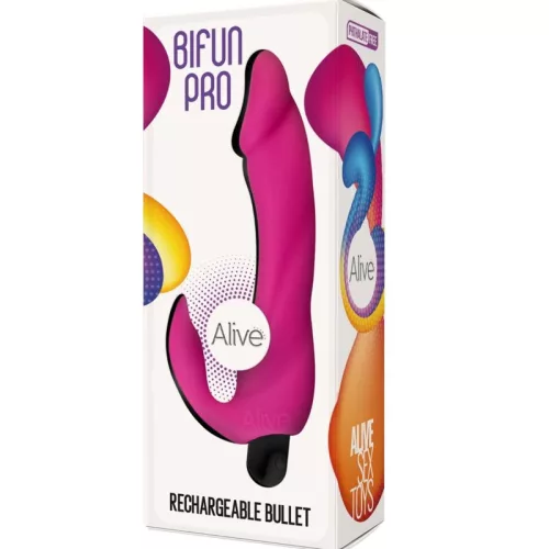 Életben Bifun Pro – prémium rózsaszín vibrátor 14,9 cm