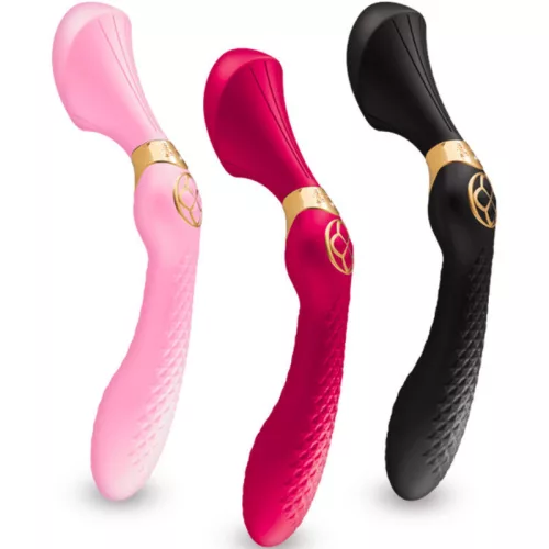 Shunga Zoa kettős stimulációjú vibrátor - fekete, 10 vibrációs mód