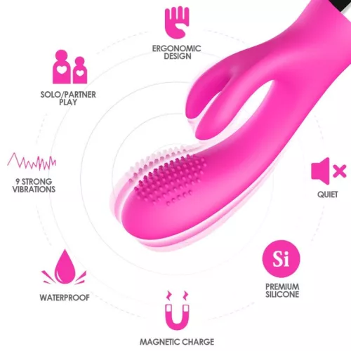 ARMONY – prémium nyúl vibrátor, fukszia színben