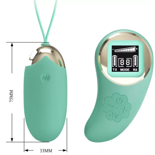 Pretty Love Green Remote Control távirányítós vibrációs tojás - zöld