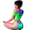 CHILIROSE - érzéki zöld top és short szett S/M méretben