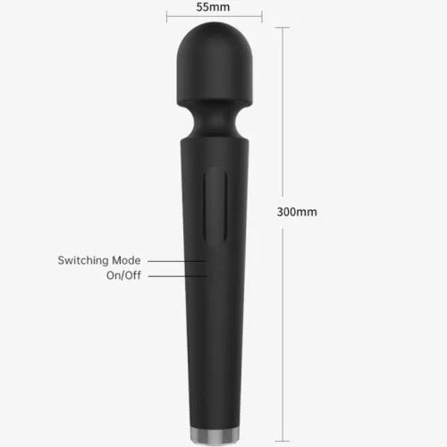 ARMONY - X POWER LARGE – nagy vibráló masszázs eszköz feketében