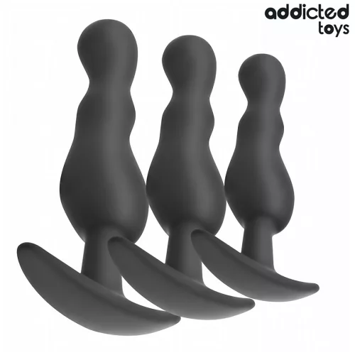 ADDICTED TOYS – 3 db szilikon anál dildó készlet