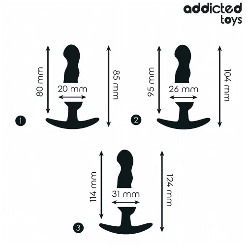 ADDICTED TOYS – 3 db szilikon anál dildó készlet