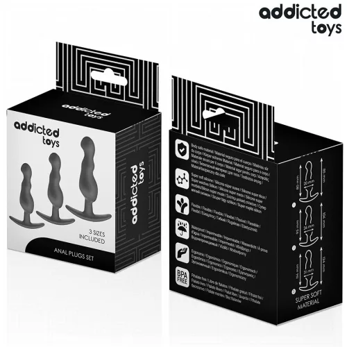 ADDICTED TOYS – 3 db szilikon anál dildó készlet