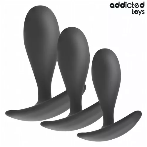 ADDICTED TOYS - 3 darabos prémium szilikon anális plug szett