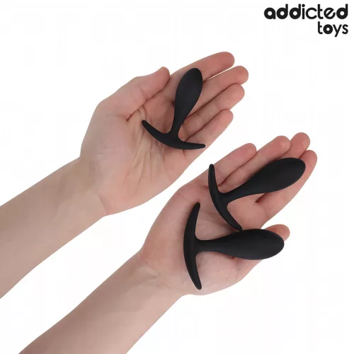 ADDICTED TOYS - 3 darabos prémium szilikon anális plug szett