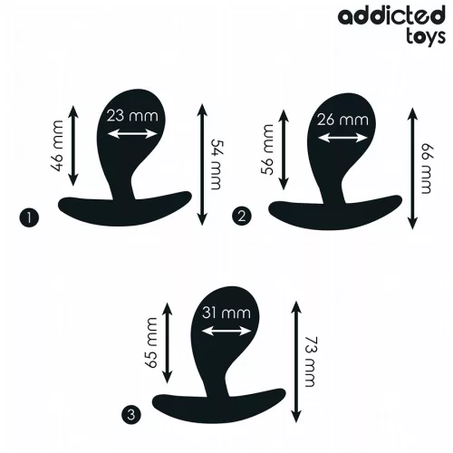 ADDICTED TOYS – prémium szilikon anál dugó szett (3 db)
