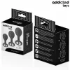 ADDICTED TOYS – 3 darabos, gyöngyös szilikon análplug szett