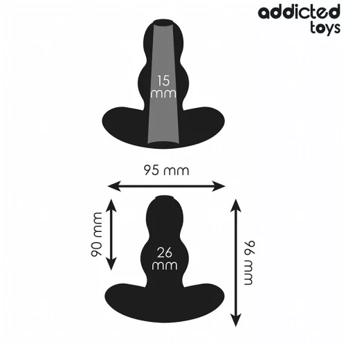 ADDICTED TOYS - üreges szilikon análplug M-es méret 9,6 cm