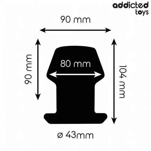 ADDICTED TOYS – extrém üreges szilikon anál dugó L 10,4 cm