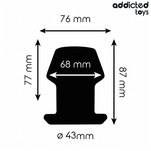 ADDICTED TOYS – extrém üreges anális dugó, szilikon, M-es 8,7 cm