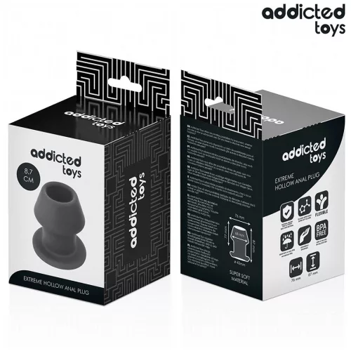 ADDICTED TOYS – extrém üreges anális dugó, szilikon, M-es 8,7 cm