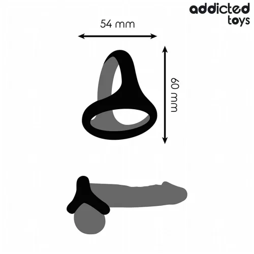 ADDICTED TOYS – vastag hármas péniszgyűrű