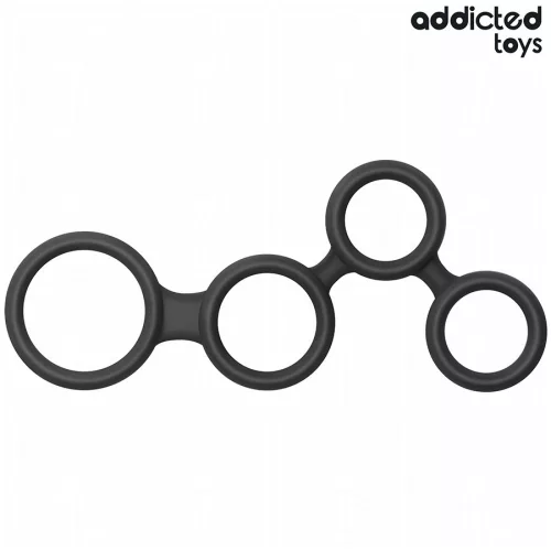 ADDICTED TOYS - péniszgyűrű herekârtyával