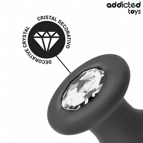 ADDICTED TOYS - gyöngyös szilikon análzáró (L, 12,6 cm)