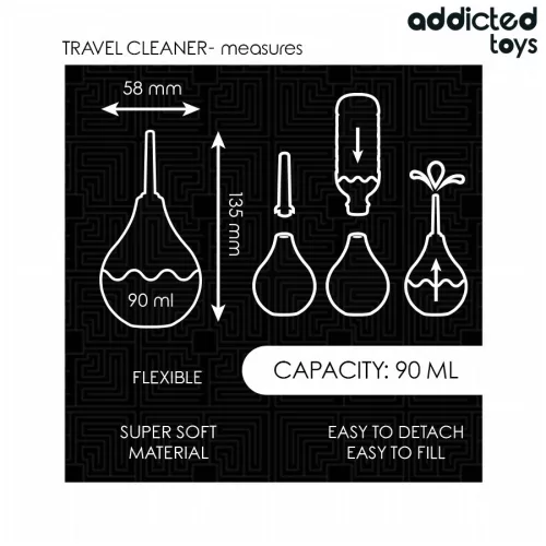 ADDICTED TOYS – utazó anális tisztító (90 ml)