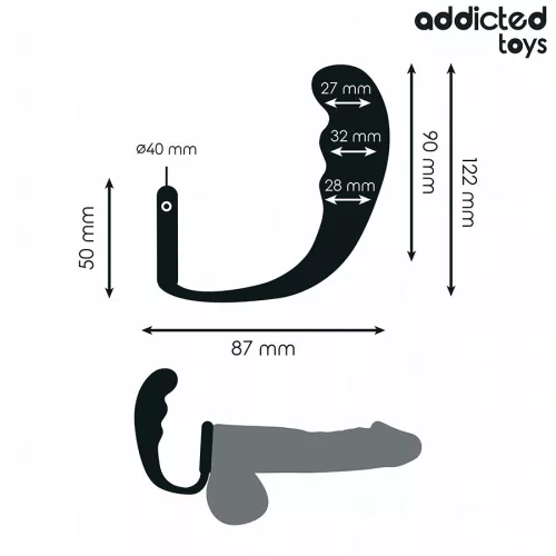 ADDICTED TOYS – szilikon anál dugó gyűrűvel, 4-es modell