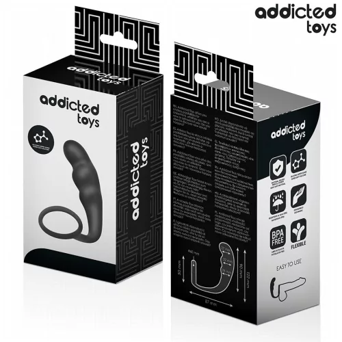 ADDICTED TOYS – szilikon anál dugó gyűrűvel, 4-es modell