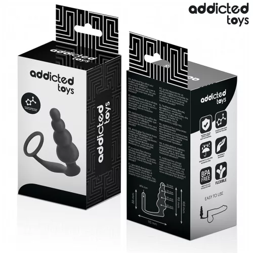 ADDICTED TOYS – szilikon anális plug gyűrűvel, Modell 5