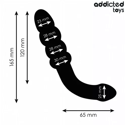 ADDICTED TOYS – dupla szilikon anális masszírozó 16,5 cm