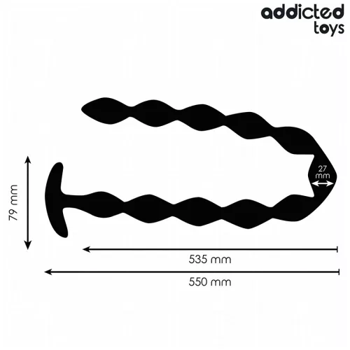 ADDICTED TOYS – extra hosszú szilikon anális dugó
