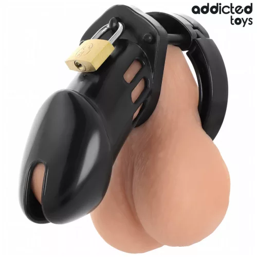 ADDICTED TOYS LOCKED - obsidian pénisz ketrec M méret