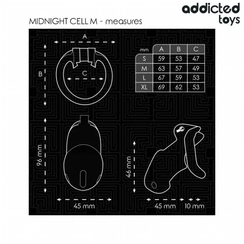 ADDICTED TOYS LOCKED – zárható péniszketrec (M)