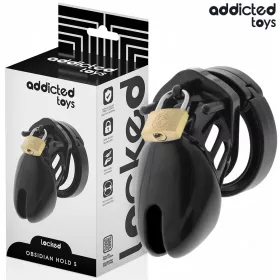ADDICTED TOYS LOCKED - obsidián pénisz ketrec (S méret)