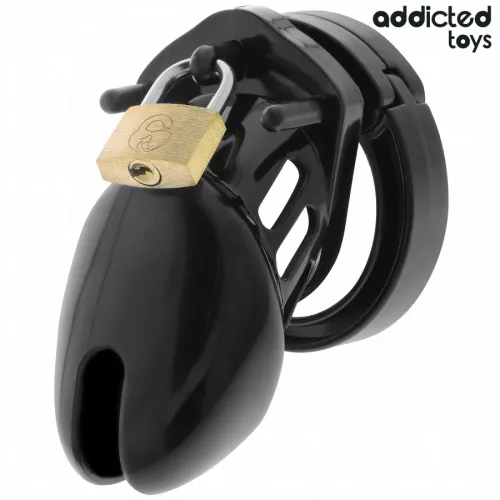 ADDICTED TOYS LOCKED - obsidián pénisz ketrec (S méret)